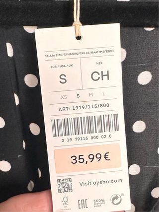 Vestido largo , negro,lunares blancos sin estrenar