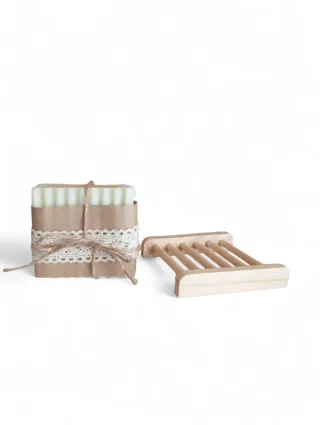 Sapone all'olio d'oliva artigianale+ portasapone