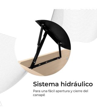 APERTURA LATERAL CANAPÉ MADERA MOD. MADRID