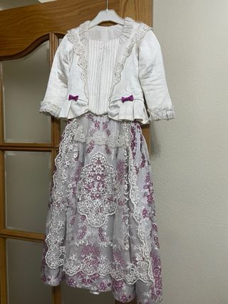 Vestido fallera niña talla 4-5 años