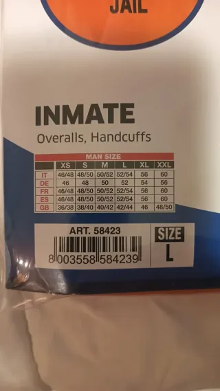 Disfraz preso. NUEVO.