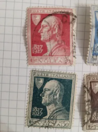 Francobolli del 1927 regno d'Italia A.Volta