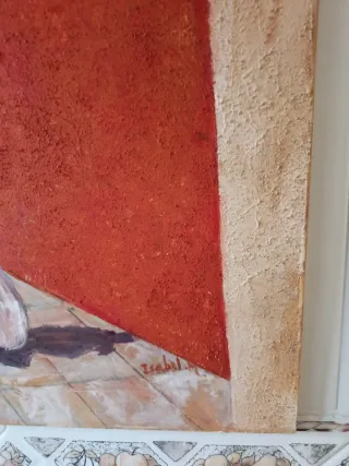 Cuadro grande arquitectura, óleo.