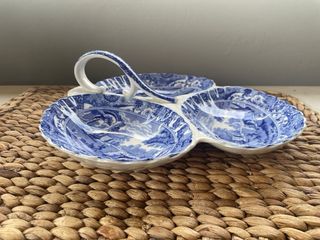Bandeja Spode inglesa, italian blue antigua
