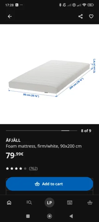 Estructura de cama y colchón
