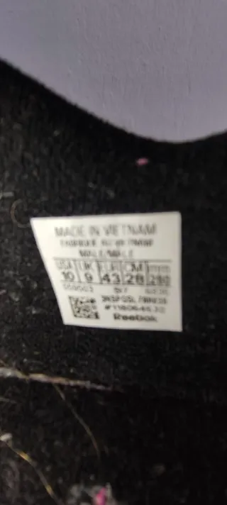 Zapatillas Reebok negras. Hombre. Talle 43. Uk 9.