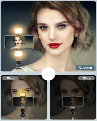 Palo Selfie Trípode con 2 Luces LED