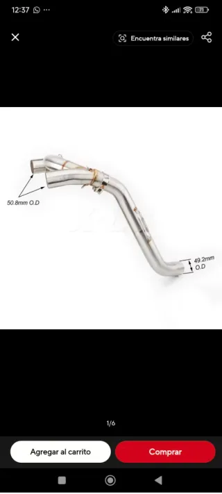 Honda vfr 800 slip on escape enlace medio.