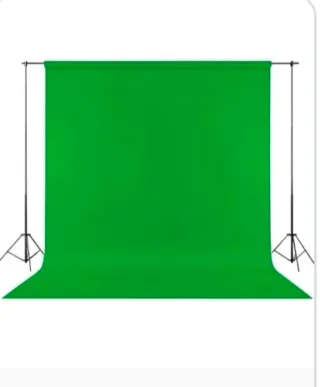 Pantalla verde: tela croma verde + estructura