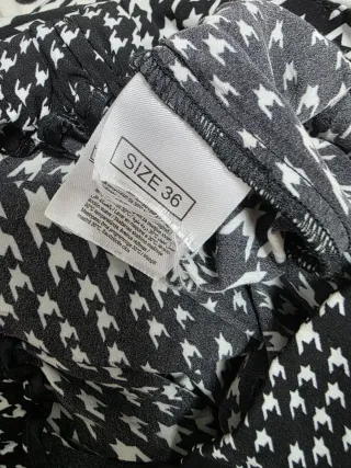 Falda larga blanco y negro