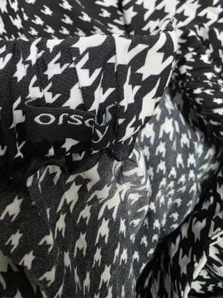 Falda larga blanco y negro