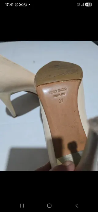 Tacco in vero cuoio taglia 37