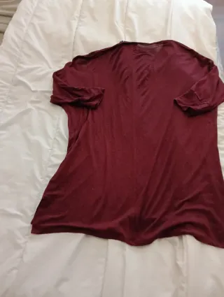 Camiseta burdeos Kiabi manga corta – talla XL / 46