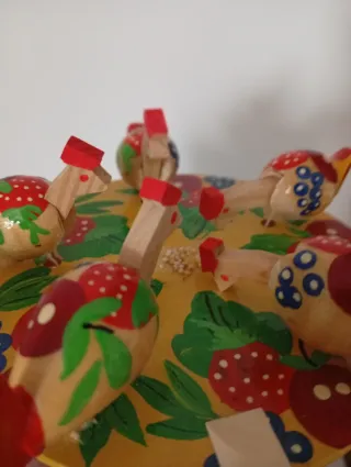 Juguete antiguo pollos autómatas