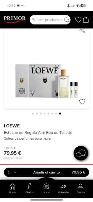 Cofre de perfume Aire de Loewe