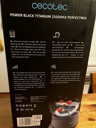 Batidora americana de vaso de 2500W 1,8l cecotec