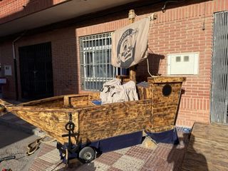 Carroza barco pirata para dos niños