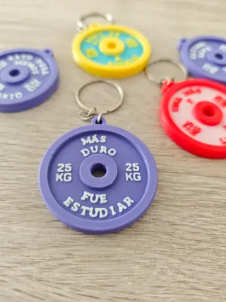 Llavero Disco gym personalizado