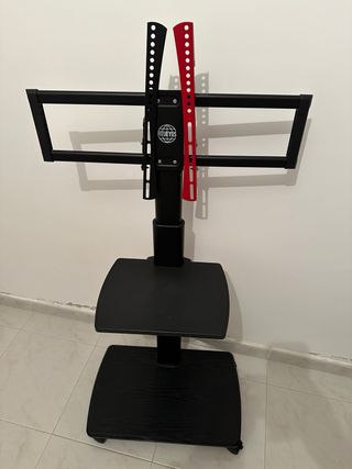 Soporte tv con ruedas y repisa