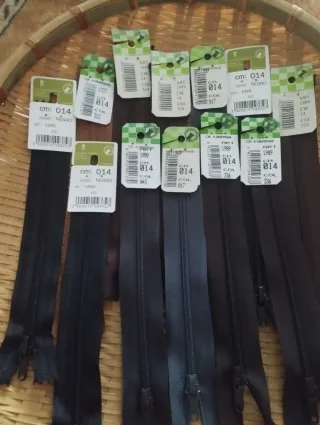 40 cremalleras 14 cm