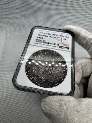 [NGC TOP POP] Felipe IV. 1 ducatón. 1651. Amberes.