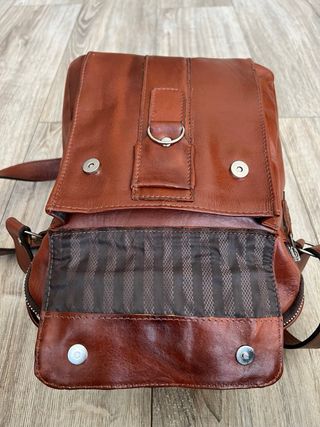 Bandolera de cuero marrón lisa – Nueva