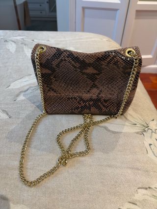 Bolso Animal, print, cadena dorada, mujer