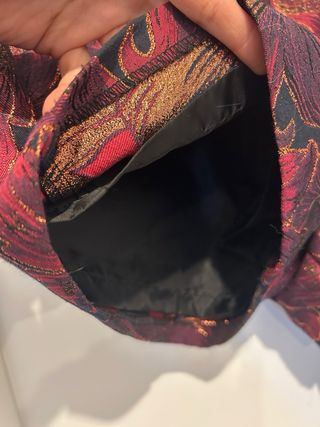 Falda pantalón de flores burdeos Stradivarius