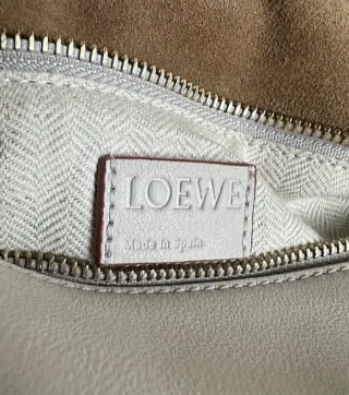 Bolso Puzzle beige & gris trenzado