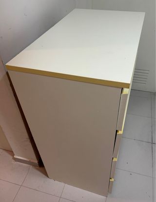 Cómoda blanca 4 cajones madera