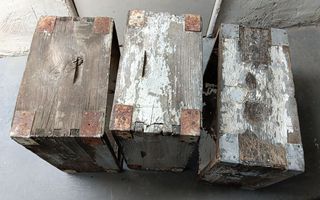 TRES CAJONES de MADERA ANTIGUOS - MADRID