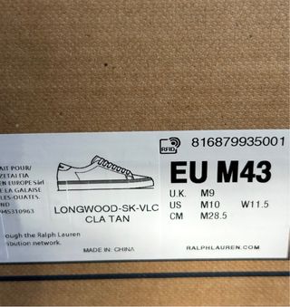 Polo Ralph Lauren zapatillas piel 43