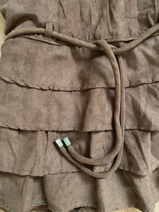 Vestido palabra de honor marrón Stradivarius