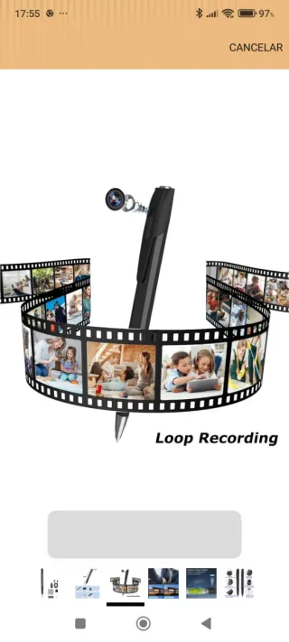 Mini cámara camuflada en bolígrafo nuevo a estrena