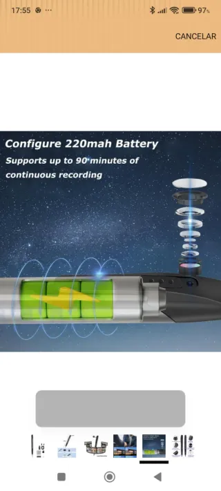 Mini cámara camuflada en bolígrafo nuevo a estrena