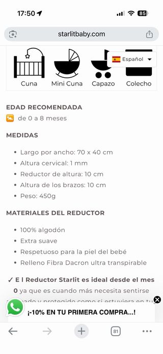 Reductor starlit + 2 fundas + bolsa de transporte