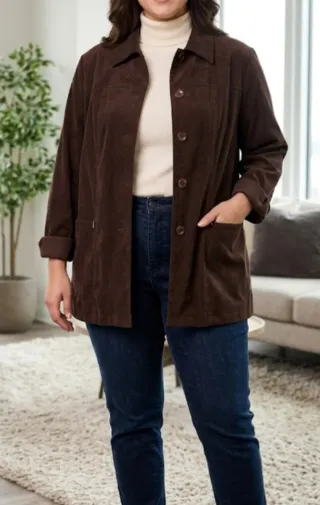 Chaqueta marrón efecto ante Vangelis – talla l