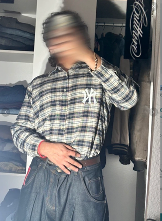 Camicia Vintage a Quadri e Righe