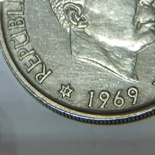 Moneda de 50 pesetas guineanas del 1969