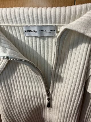 Jersey Hombros Descubiertos Cremallera