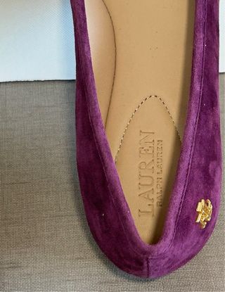Ralph Lauren bailarinas piel ante mujer 37