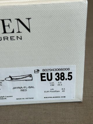 Ralph Lauren bailarinas piel ante mujer 38,5