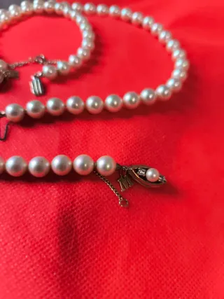 Juego de Majorica.Collar y pulsera de plata 925.