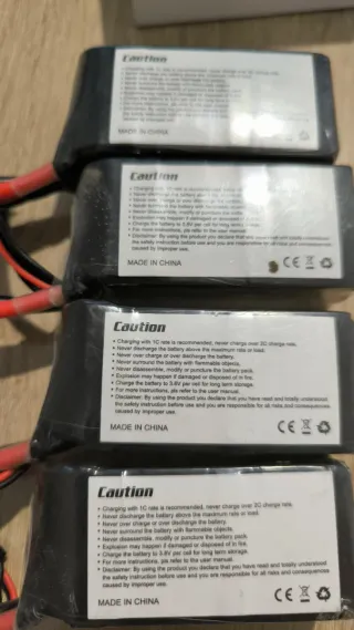 Batería lipo 4s 1300mha 100c pack (4 baterías)