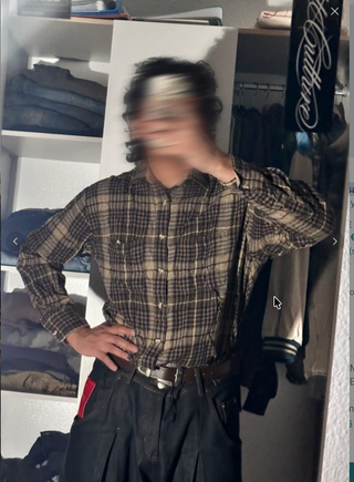 Camicia effetto vintage a quadri