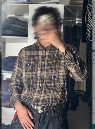 Camicia effetto vintage a quadri