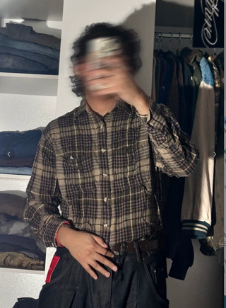 Camicia effetto vintage a quadri