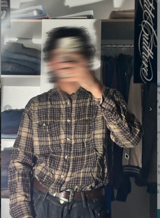 Camicia effetto vintage a quadri