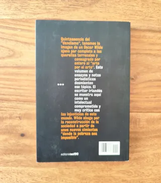 Libro / Óscar Wilde / El Alma del Hombre....