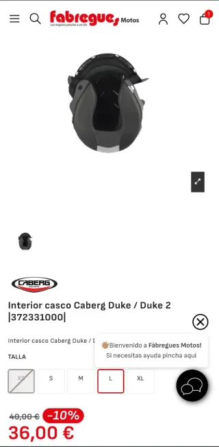 Casco Caberg Duke II Negro S